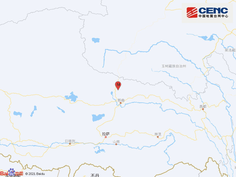 西藏那曲市安多县发生3.3级地震,震源深度10千米(图1)