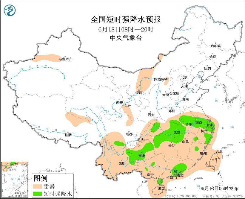 中央气象台：贵州湖南湖北安徽等地将有强对流天气