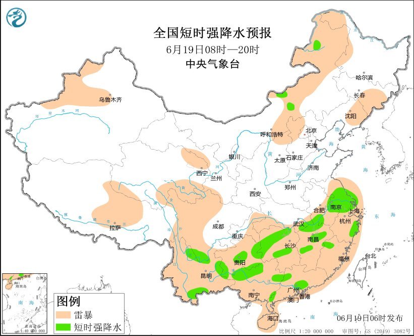 中央气象台：贵州广西湖南江西江苏等地将有强对流天气