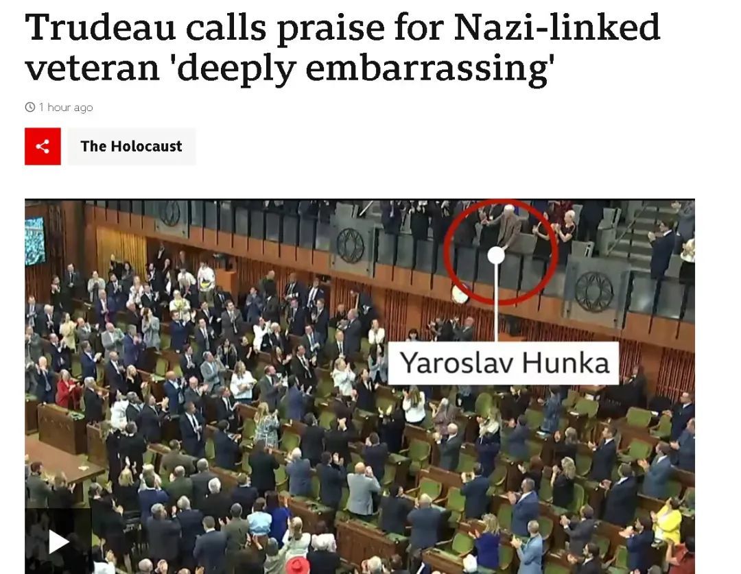 加议会赞有纳粹布景乌克兰老兵是“硬汉”，特鲁众：让一齐加拿大人难堪