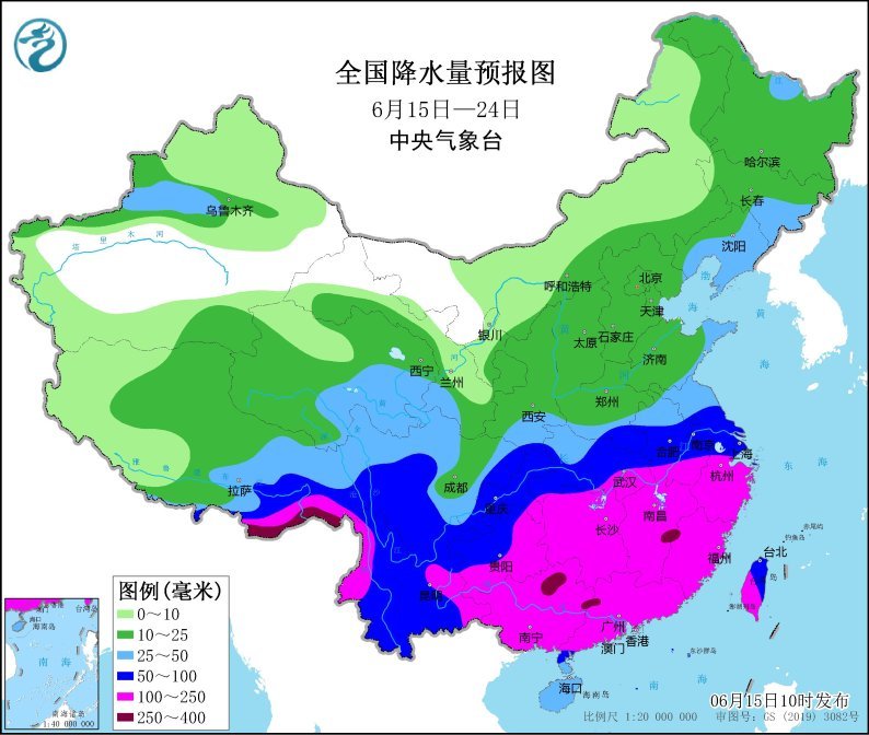 中央气象台：西南地区华南等地仍多降雨 内蒙古华北东部黄淮北部有高温过程