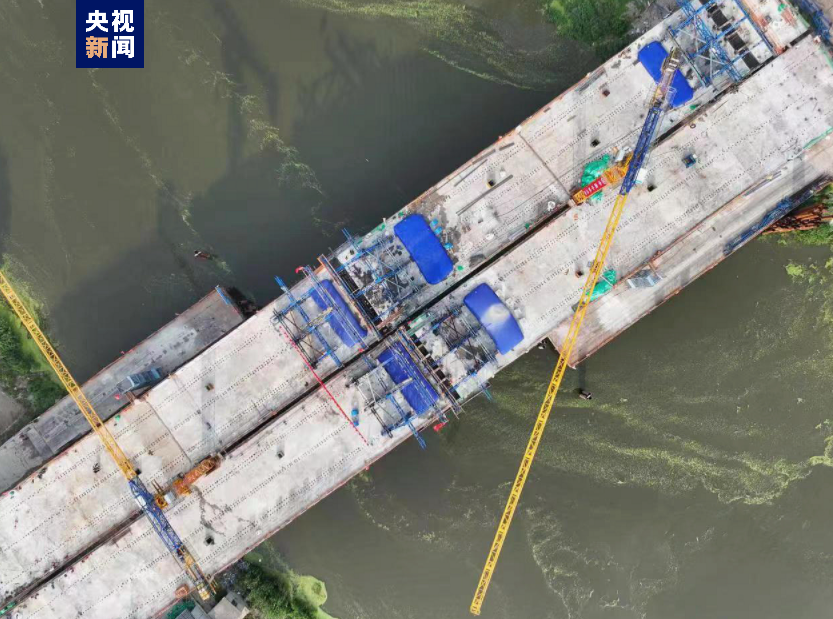 江苏黄沙港特大桥顺利合龙 预计6月底完工