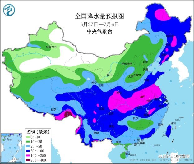 中央气象台：四川盆地至淮河流域等地将有强降雨 华北黄淮等地高温持续