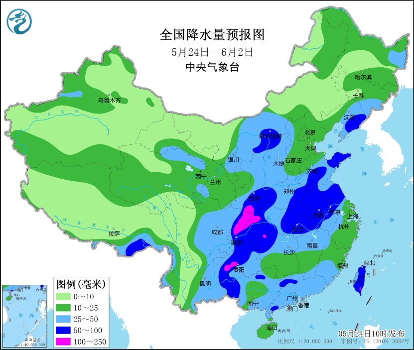 中央气象台：25-28日四川盆地东部黄淮等地有较强降雨