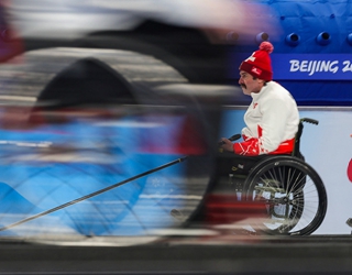 3月5日，2022北京冬残奥会轮椅冰壶循环赛