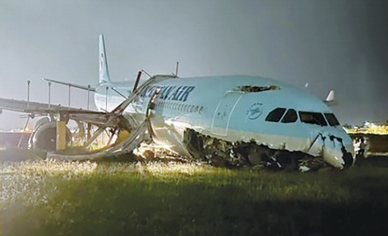 韩媒：韩国一客机在菲律宾着陆时发生事故，疑似为刹车系统故障所致
