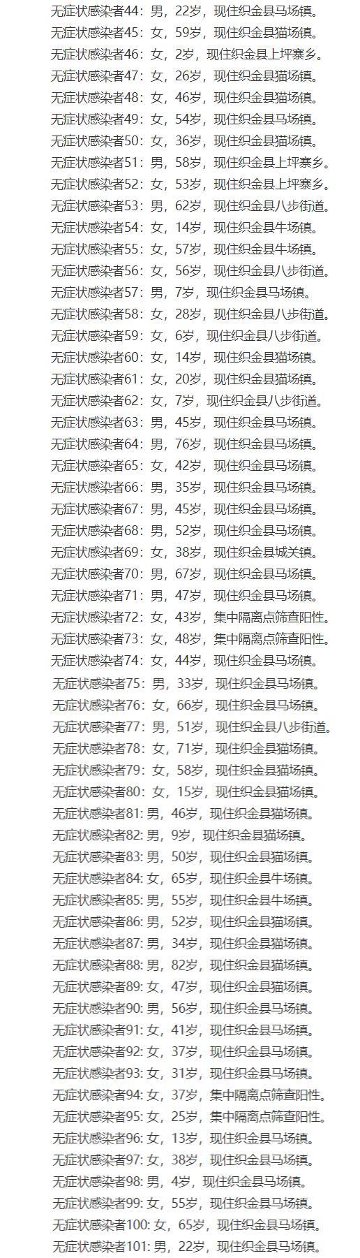 9月13日0时至23时 贵州毕节织金县新增58例无症状感染者