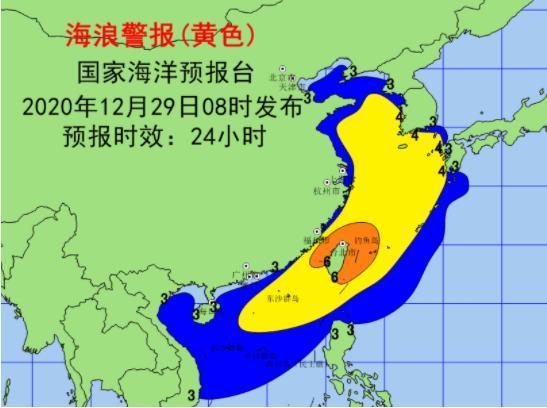 受强冷空气影响，江苏南部、上海沿岸海域海浪警报升级为橙色