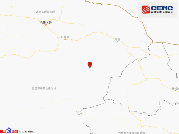 新疆吐鲁番市鄯善县发生3.7级地震，震源深度8千米
