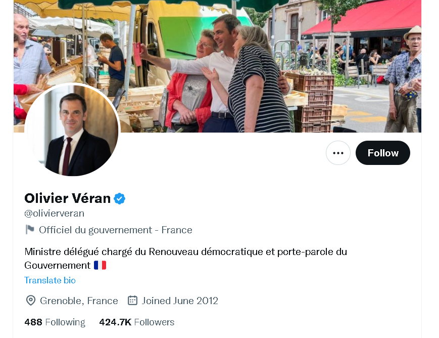 法国政府发言人：推特认证要收钱？那给我取消了吧