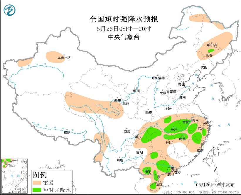 中央气象台：湖北安徽浙江江西广西等地将有强对流天气