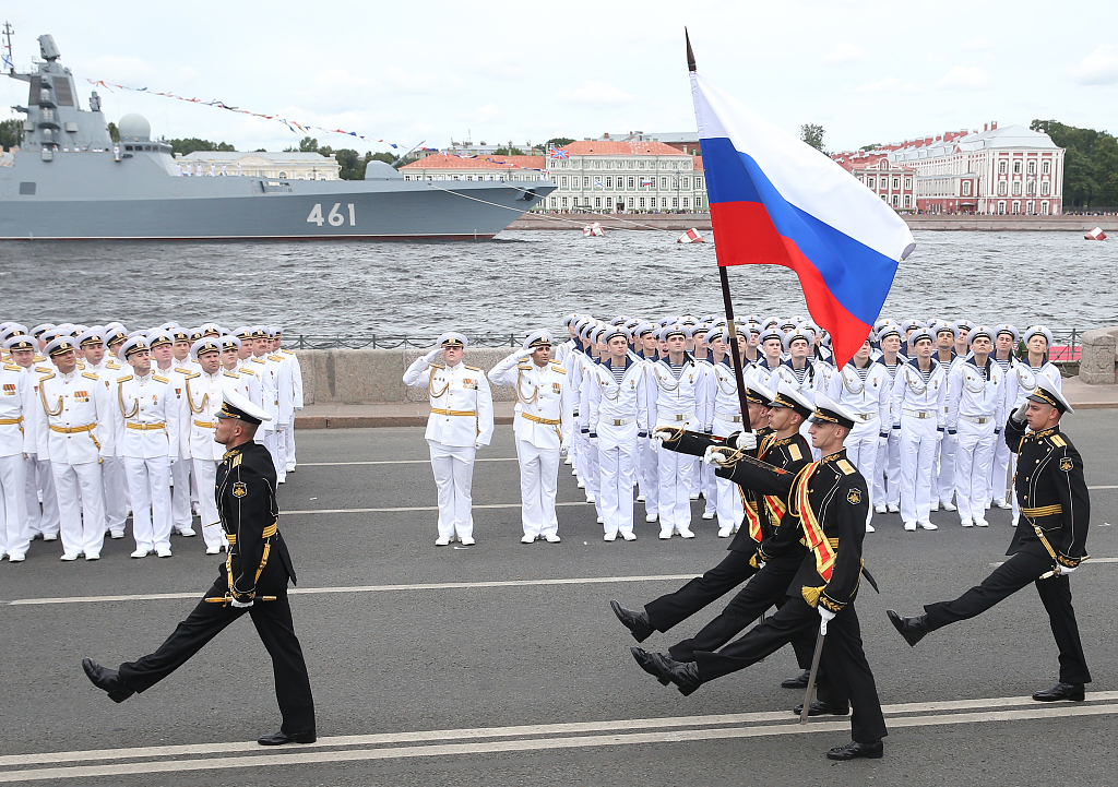 俄罗斯阅兵海军图片