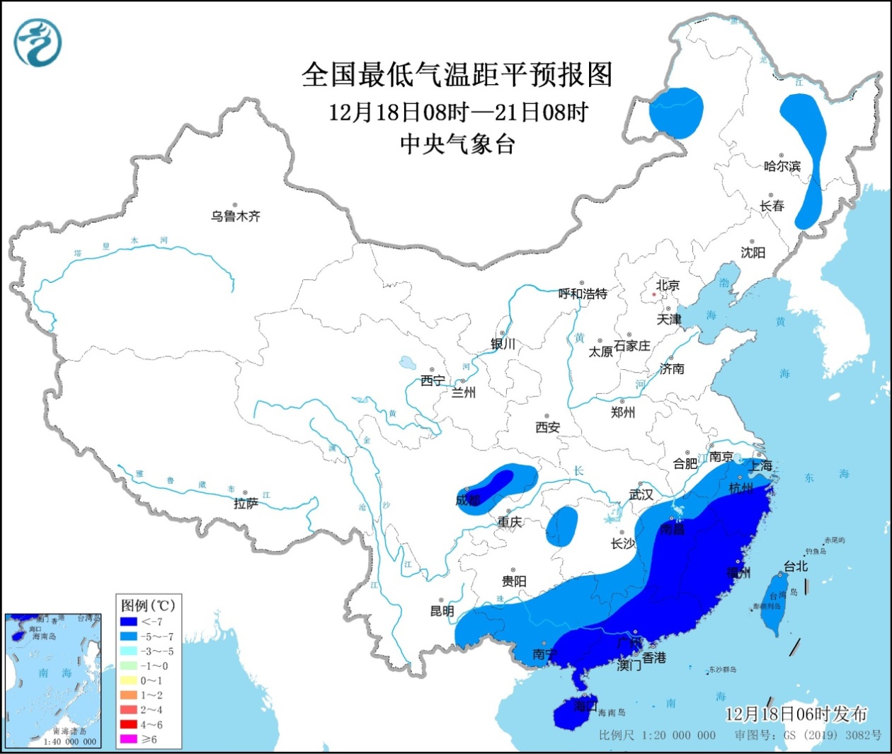 中央氣象台：江南華南將持續低溫 我國近海海域有8~9級大風