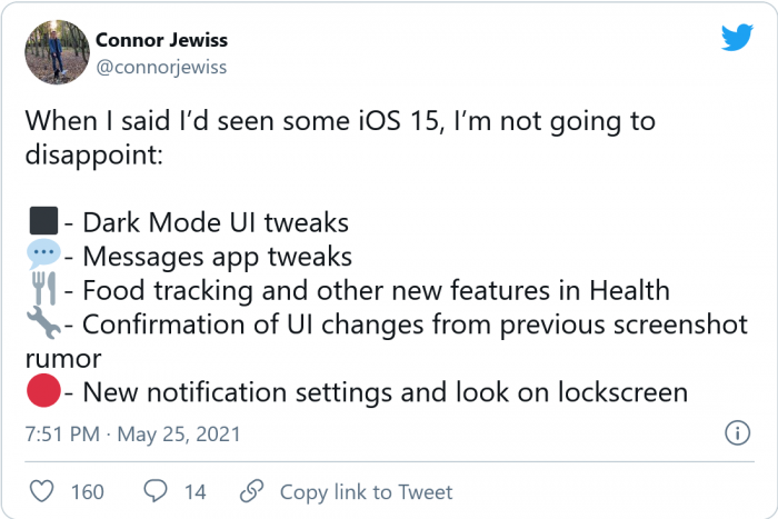 离iOS 15的发布只有几周时间  可能会加入一个全新的健康功能
