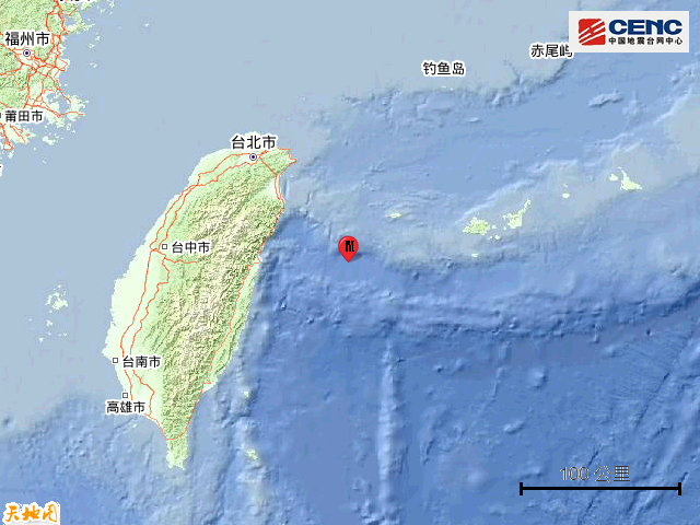 台湾花莲县海域发生4 1级地震