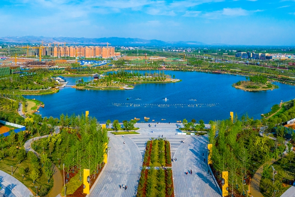 城市中央公园鸟瞰图汝州市位于河南省中西部,因北汝河贯穿全境而得名
