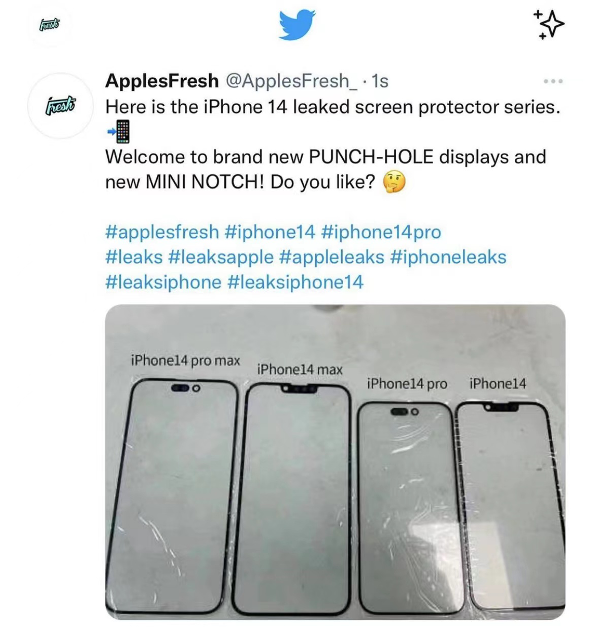 外媒：iPhone 14确认使用“药丸式”屏幕设计方案