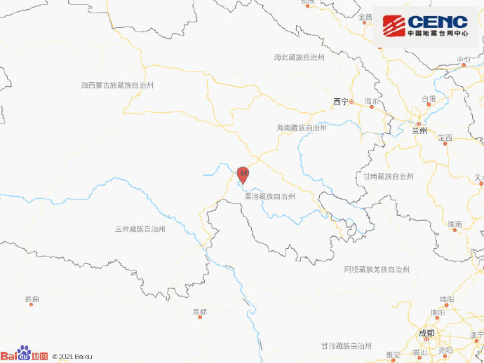 青海果洛州玛多县发生4.9级地震 震源深度9公里