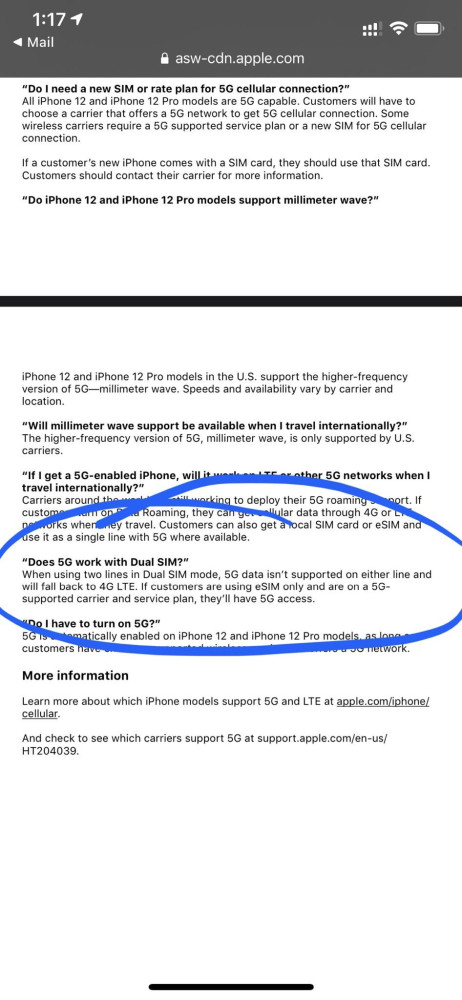 Iphone 12系列不支持5g双卡双待 国行用户无需担心