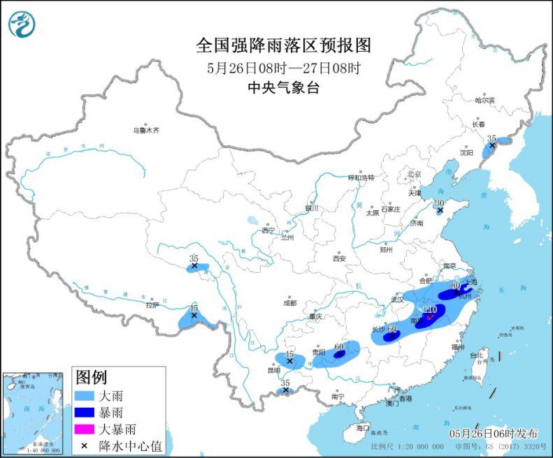 长江中下游等地将有较强降雨 华北等地将有强对流天气