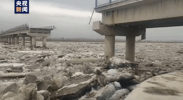 哈尔滨方正县一大桥桥墩发生坍塌 系冰凌撞击导致