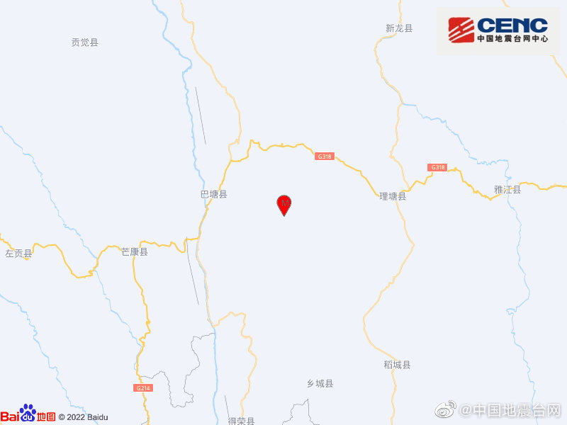 四川甘孜州巴塘县发生3.0级地震 震源深度11千米