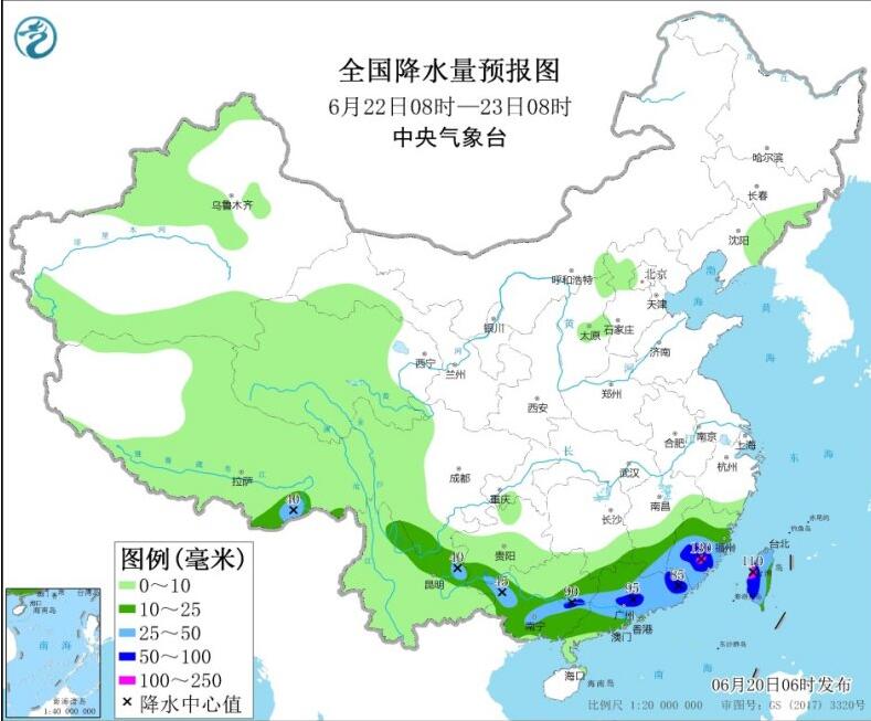 江南华南贵州等地有较强降水 冷涡持续影响东北地区