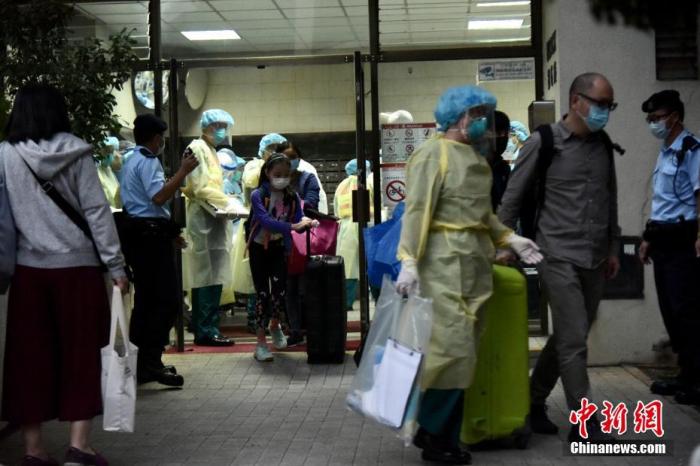 香港丽晶花园第6座d单位居民已全部撤离 被送往竹篙湾检疫中心