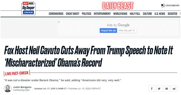 尴尬了！特朗普在演讲中批评奥巴马，福克斯新闻直播直接给他“静音”……