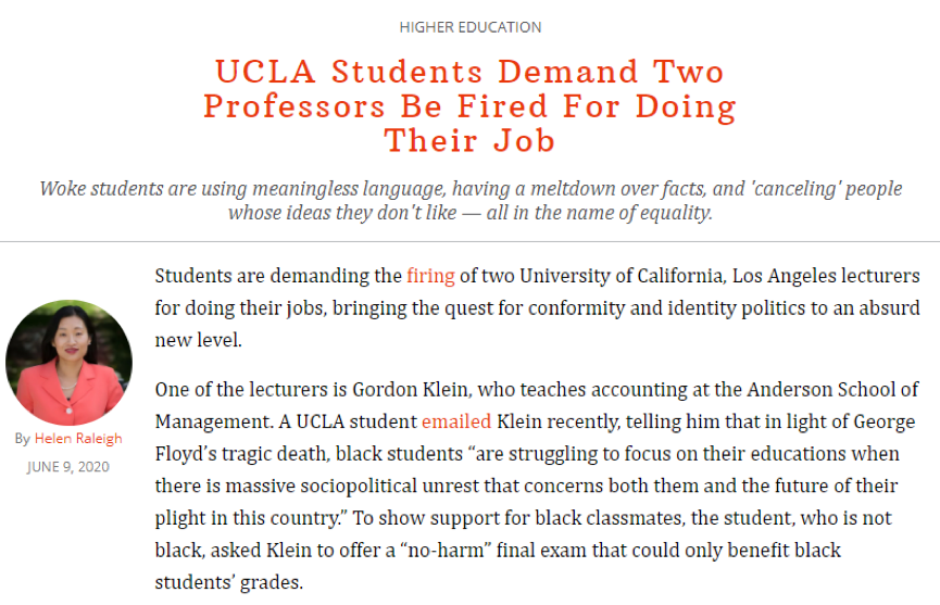 拒在考试中优待参加抗议黑人学生，美国大学教师被停课